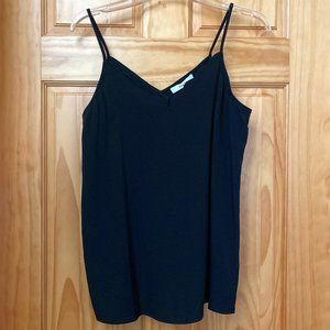 Dressy RO&DE Scalloped Neck Black Camisole, Tank Size Small (runs big-like Med)